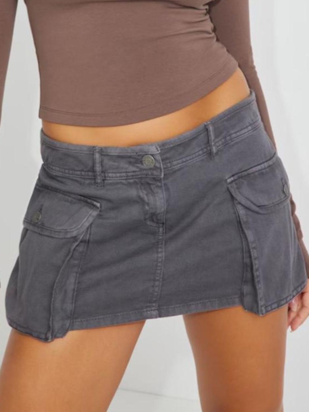 Garage Mini Tia Cargo Gray Skirt/Skort XXS